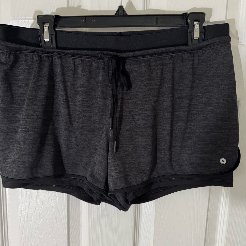 Layer 8 Black Athletic Shorts with Elastic Waistband